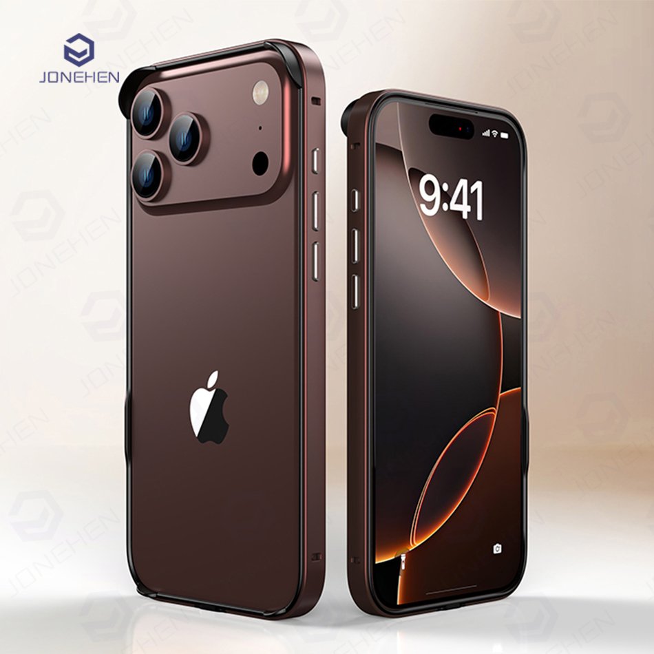 Metal Bumper Aluminum Frame Case - Custodia ibrida leggera in silicone e